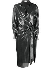 Brunello Cucinelli Brunello Cucinelli Shiny Wrap Dress