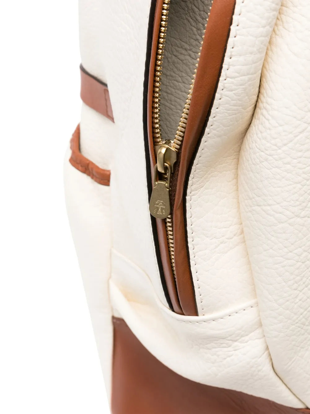 Brunello Cucinelli Brunello Cucinelli Logo-Patch Grained-Leather Backpack