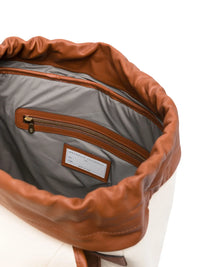 Brunello Cucinelli Brunello Cucinelli Logo-Patch Grained-Leather Backpack