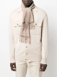 Brunello Cucinelli Striped-Edge Frayed-Edge Scarf