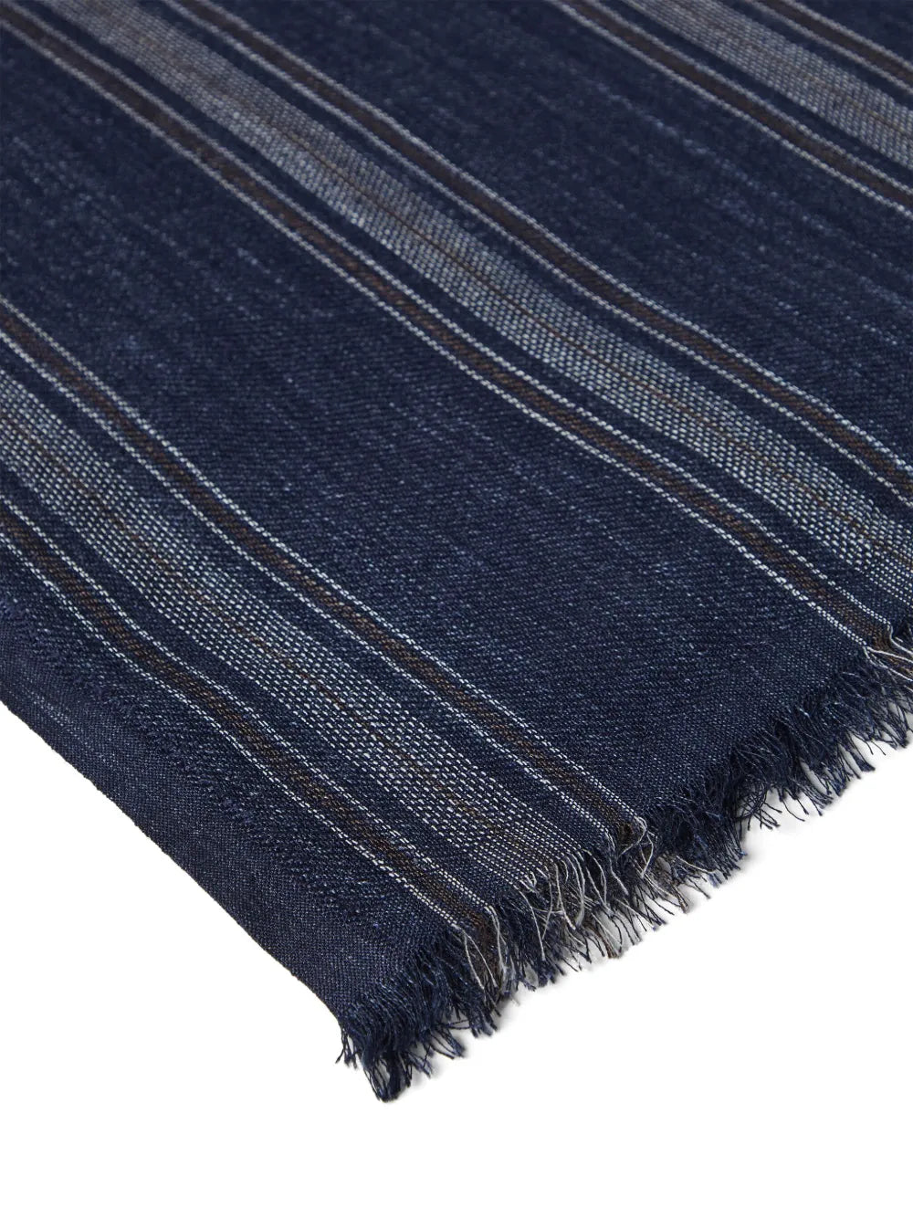 Brunello Cucinelli Stripe-Pattern Silk-Blend Scarf
