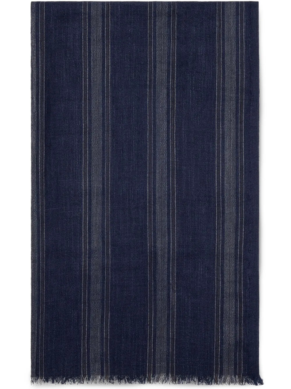 Brunello Cucinelli Stripe-Pattern Silk-Blend Scarf