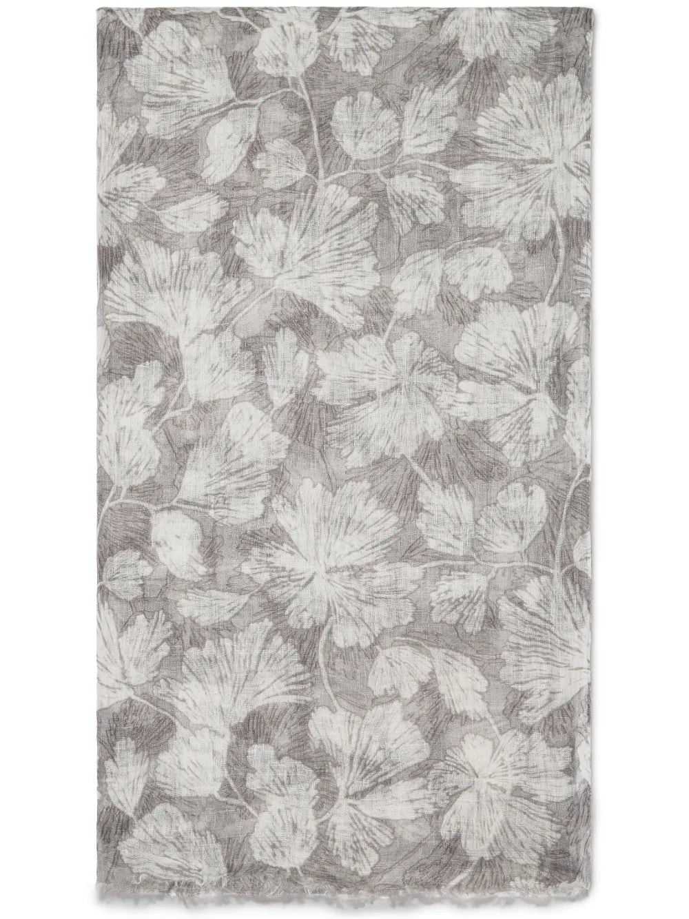 Brunello Cucinelli Floral-Print Linen Scarf