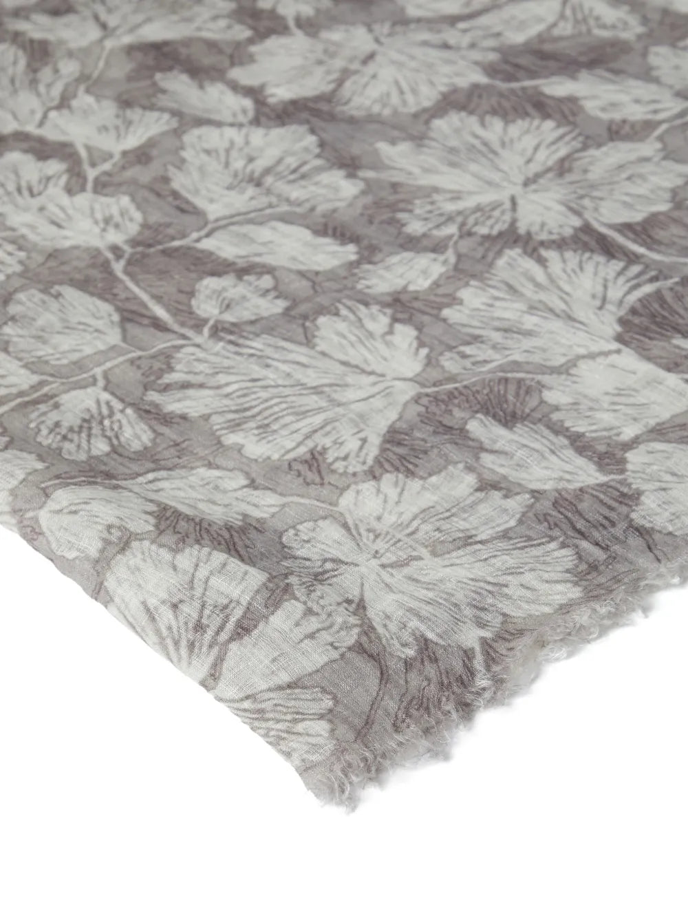 Brunello Cucinelli Floral-Print Linen Scarf