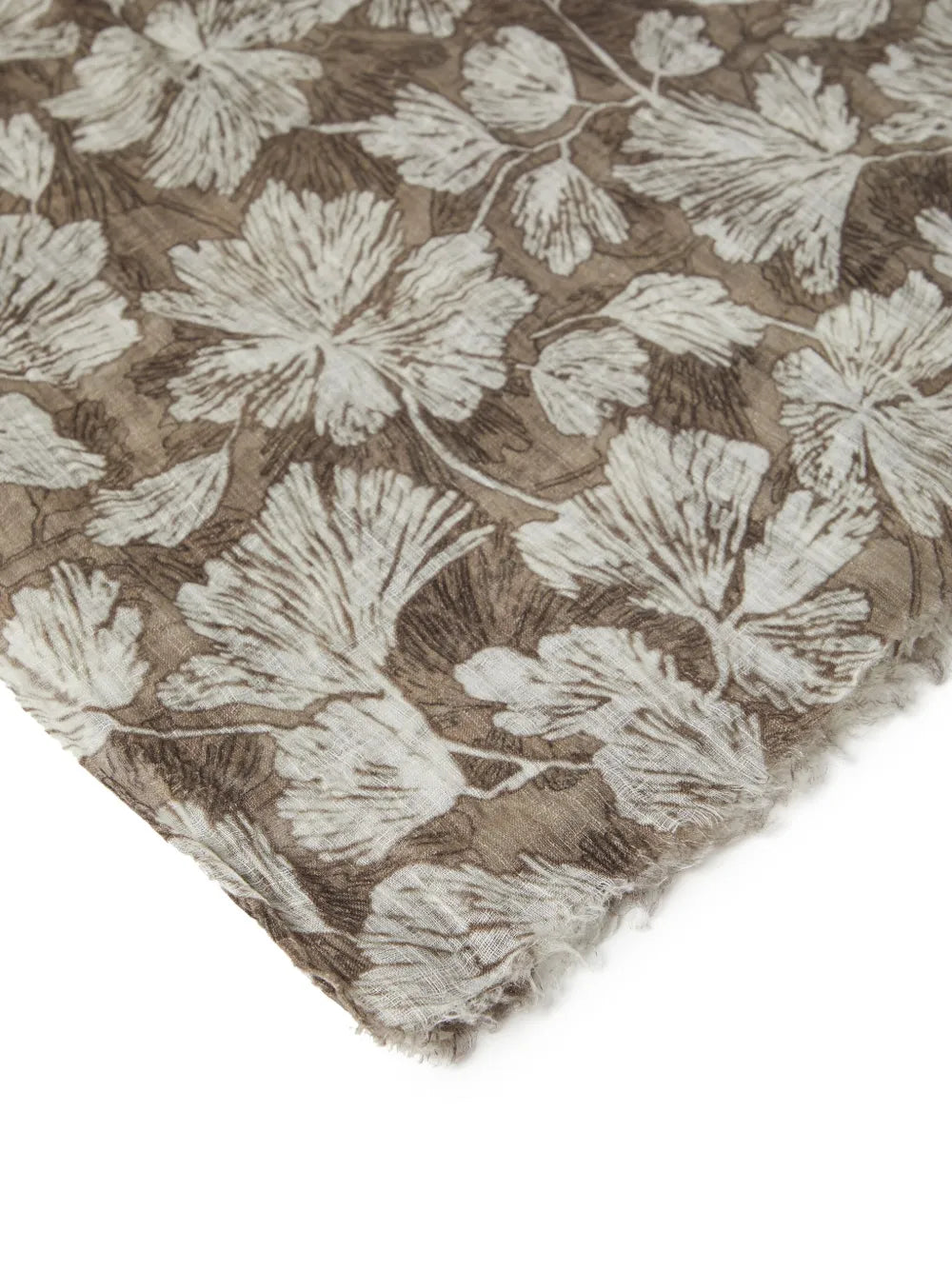 Brunello Cucinelli Floral-Print Linen Scarf