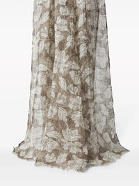 Brunello Cucinelli Floral-Print Linen Scarf