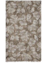 Brunello Cucinelli Floral-Print Linen Scarf