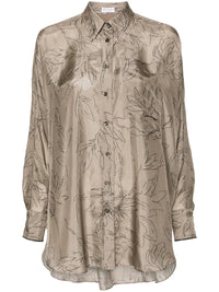 Brunello Cucinelli Brunello Cucinelli Printed Silk Shirt