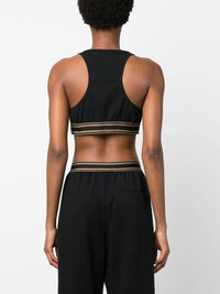 Brunello Cucinelli Brunello Cucinelli Striped V-Neck Crop Top
