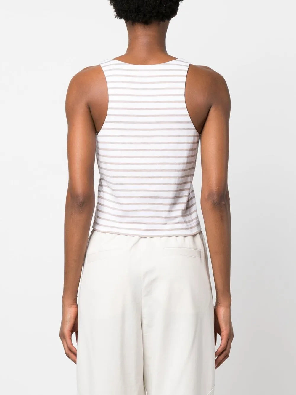 Brunello Cucinelli Brunello Cucinelli Scoop-Neck Striped Vest Top