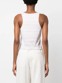 Brunello Cucinelli Brunello Cucinelli Scoop-Neck Striped Vest Top