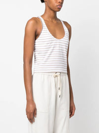Brunello Cucinelli Brunello Cucinelli Scoop-Neck Striped Vest Top