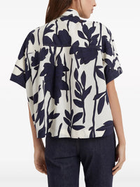 Brunello Cucinelli Brunello Cucinelli Leaf-Print Cotton Shirt