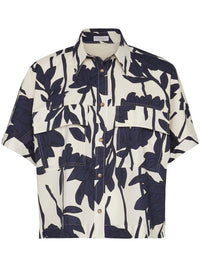 Brunello Cucinelli Brunello Cucinelli Leaf-Print Cotton Shirt