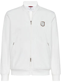 Brunello Cucinelli Brunello Cucinelli Logo-Appliqué Striped Jacket