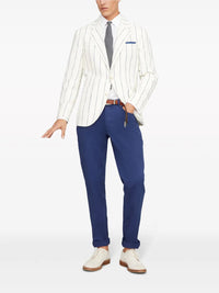Brunello Cucinelli Logo-Embroidered Chino Trousers