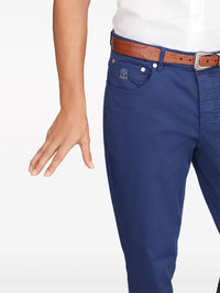 Brunello Cucinelli Logo-Embroidered Chino Trousers