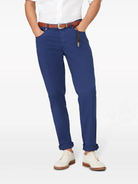 Brunello Cucinelli Logo-Embroidered Chino Trousers