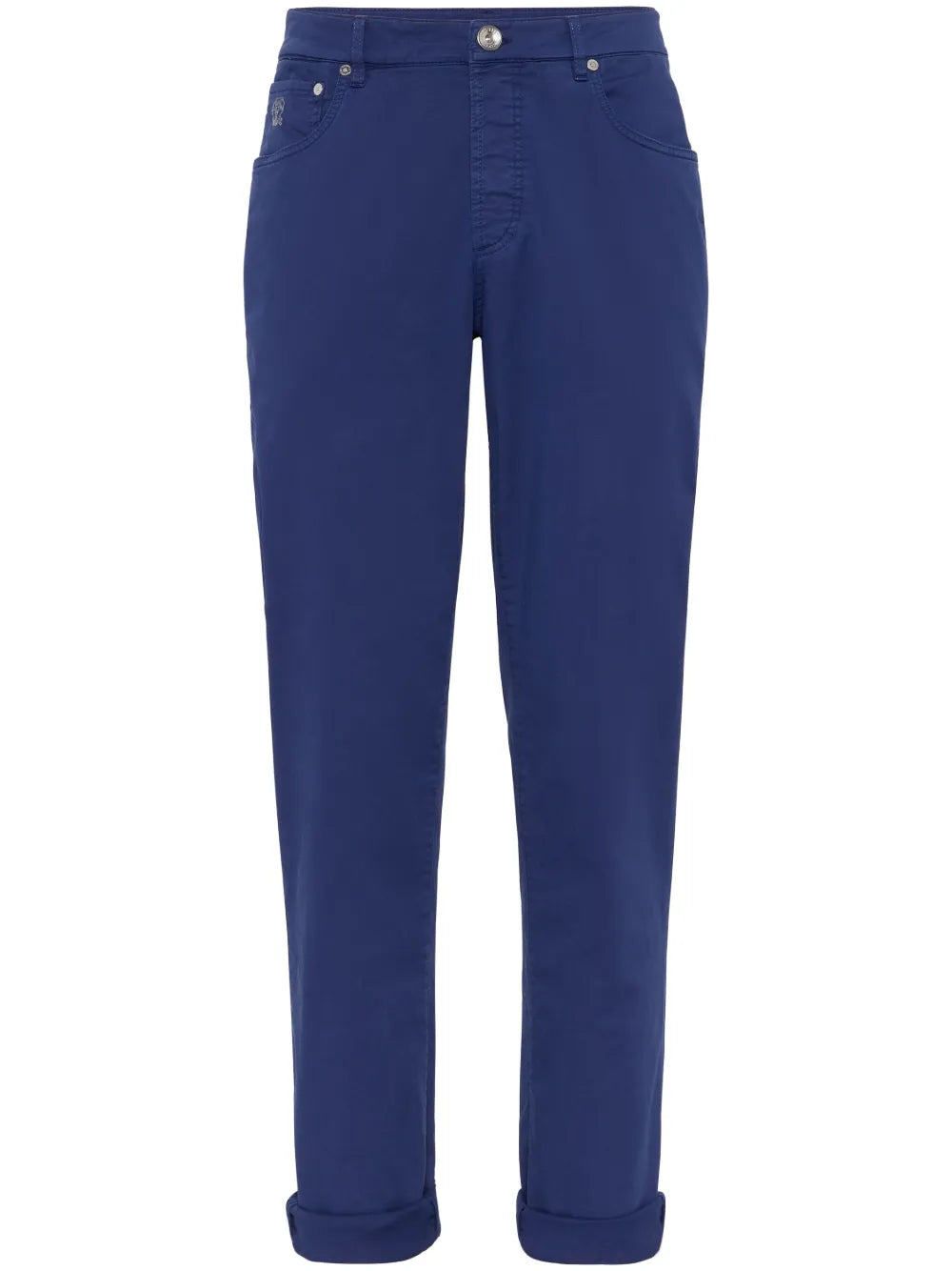 Brunello Cucinelli Logo-Embroidered Chino Trousers