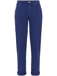 Brunello Cucinelli Logo-Embroidered Chino Trousers