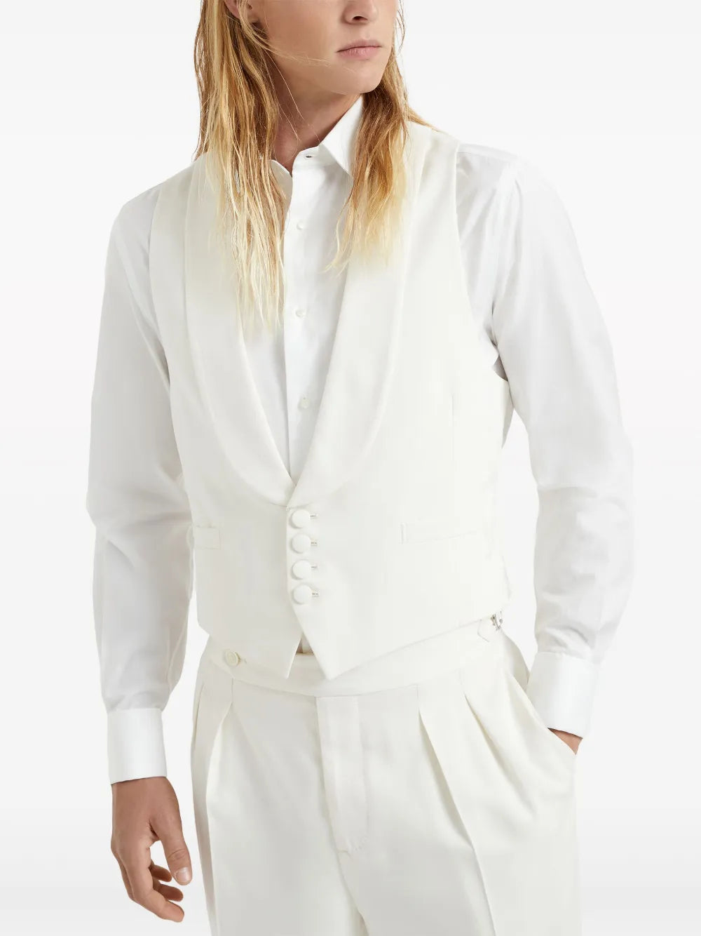 Brunello Cucinelli Brunello Cucinelli Shawl-Lapels Silk Waistcoat