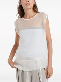 Brunello Cucinelli Brunello Cucinelli Sheer Sleeveless Blouse