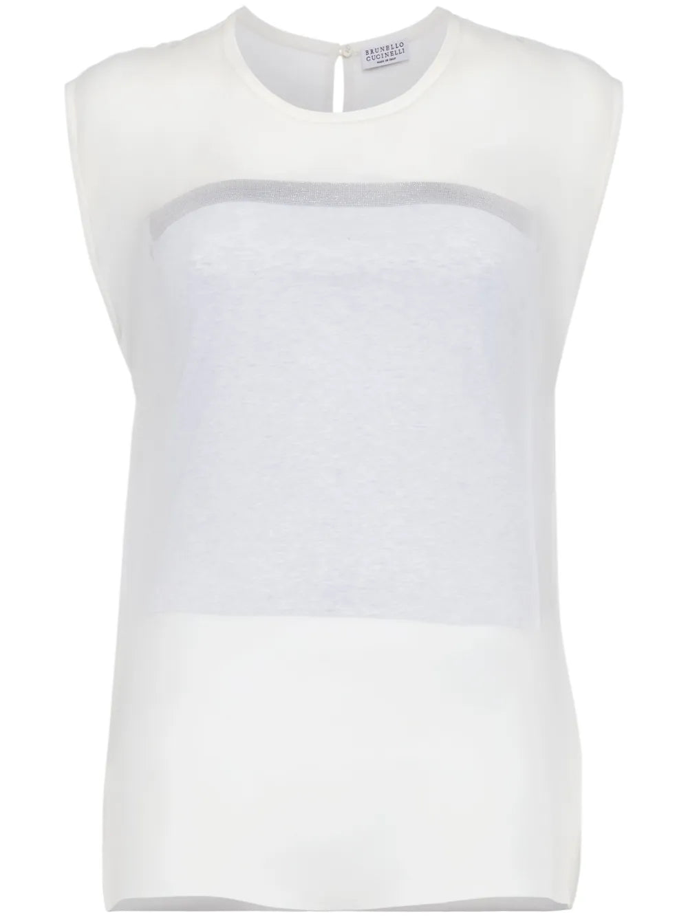 Brunello Cucinelli Brunello Cucinelli Sheer Sleeveless Blouse