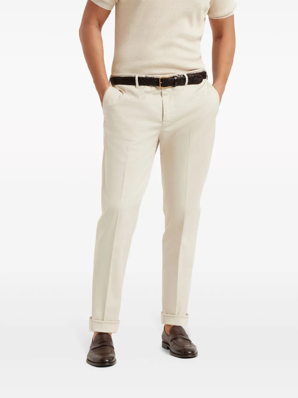 Brunello Cucinelli Tapered-Leg Chino Trousers