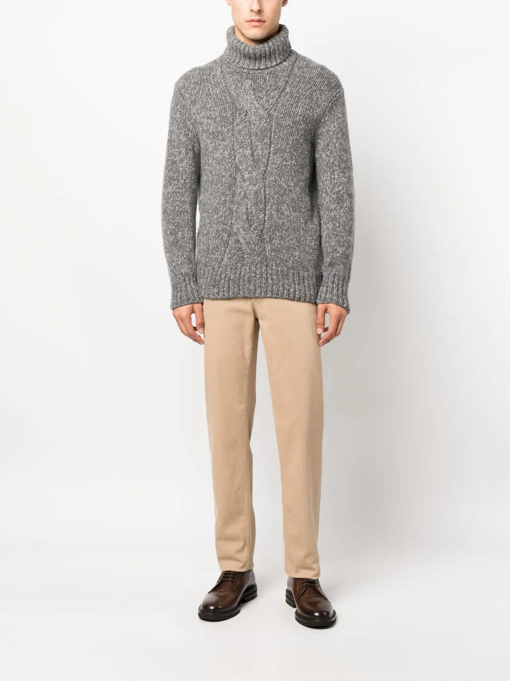 Brunello Cucinelli Brunello Cucinelli Cable-Knit Roll-Neck Sweater