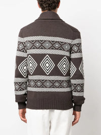 Brunello Cucinelli Brunello Cucinelli Cashmere Pattern-Intarsia Cardigan