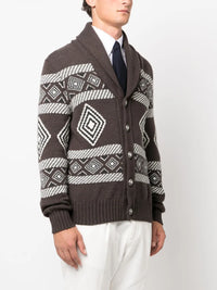 Brunello Cucinelli Brunello Cucinelli Cashmere Pattern-Intarsia Cardigan