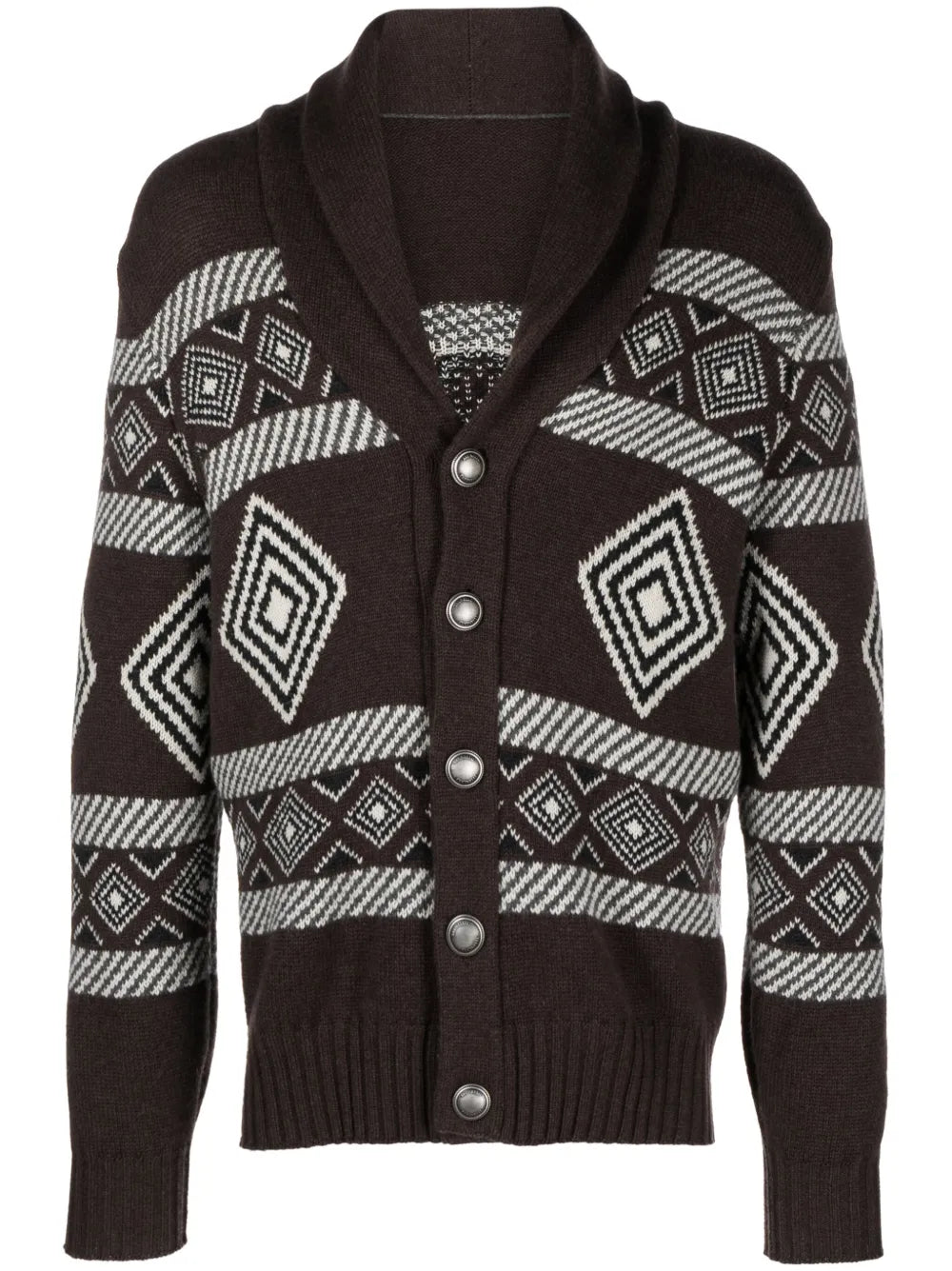 Brunello Cucinelli Brunello Cucinelli Cashmere Pattern-Intarsia Cardigan