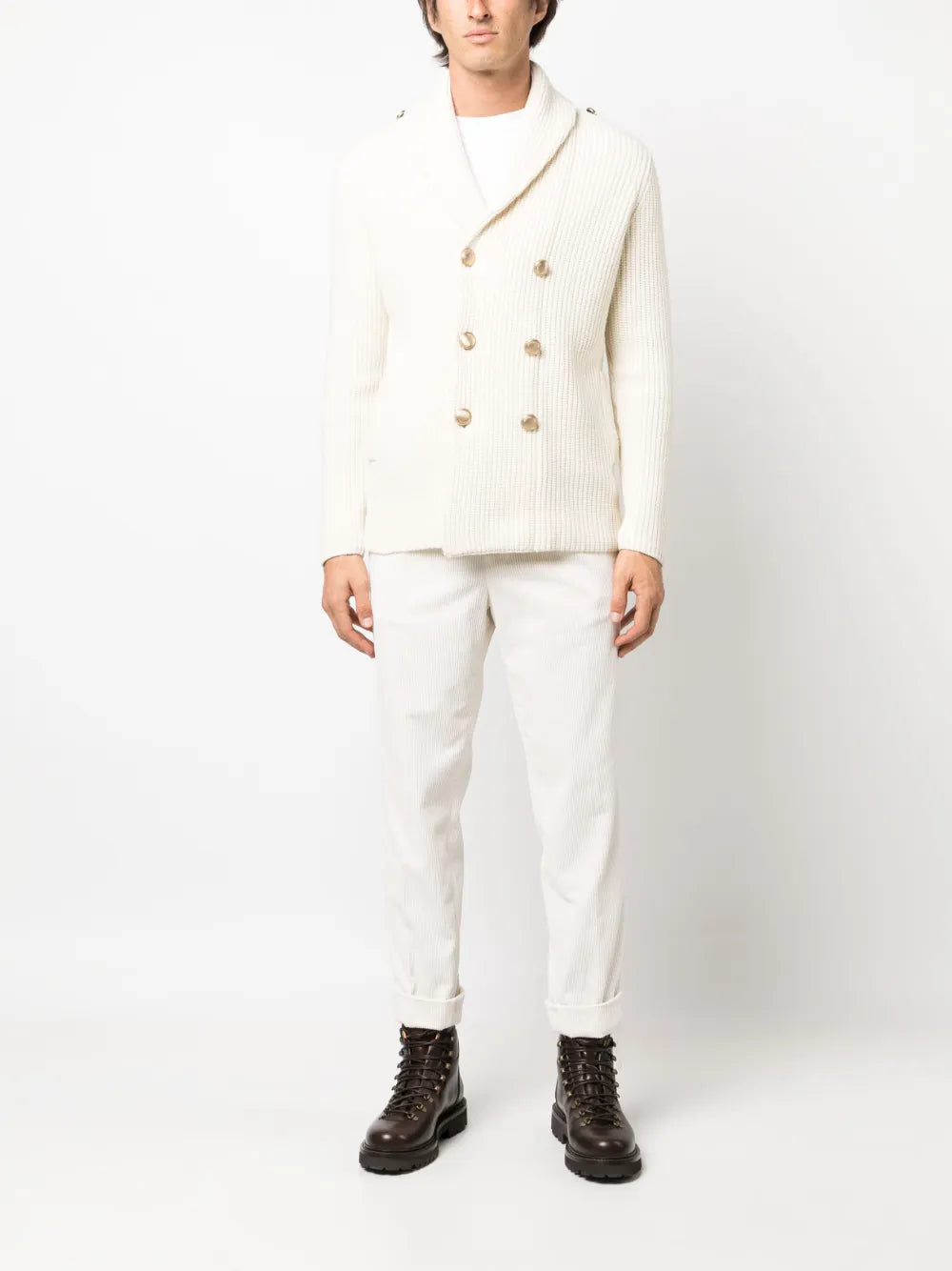 Brunello Cucinelli Brunello Cucinelli Intarsia-Knit Wool-Blend Cardigan