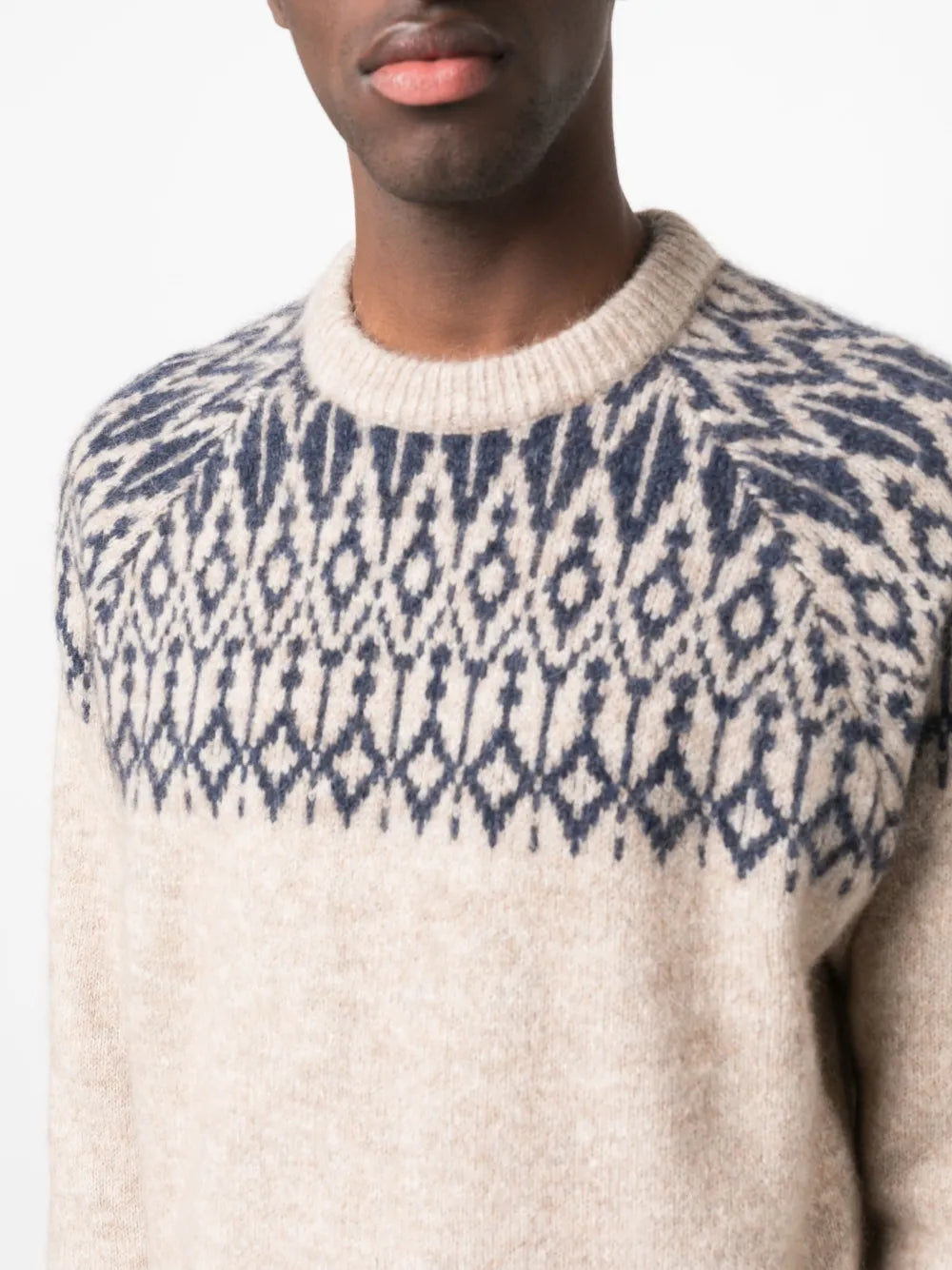 Brunello Cucinelli Brunello Cucinelli Patterned-Knit Crew-Neck Jumper