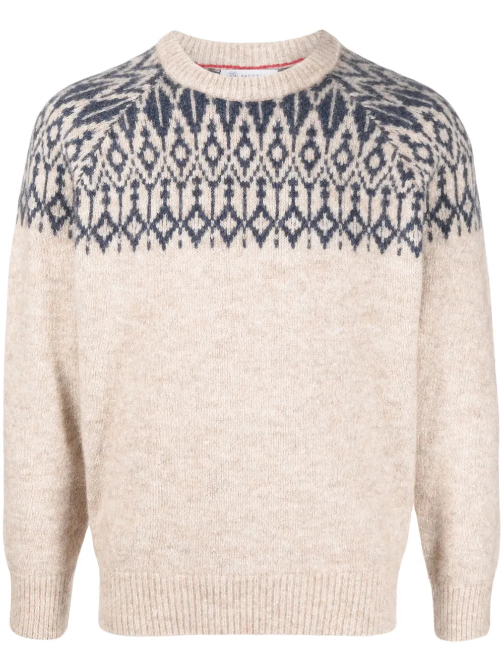 Brunello Cucinelli Brunello Cucinelli Patterned-Knit Crew-Neck Jumper