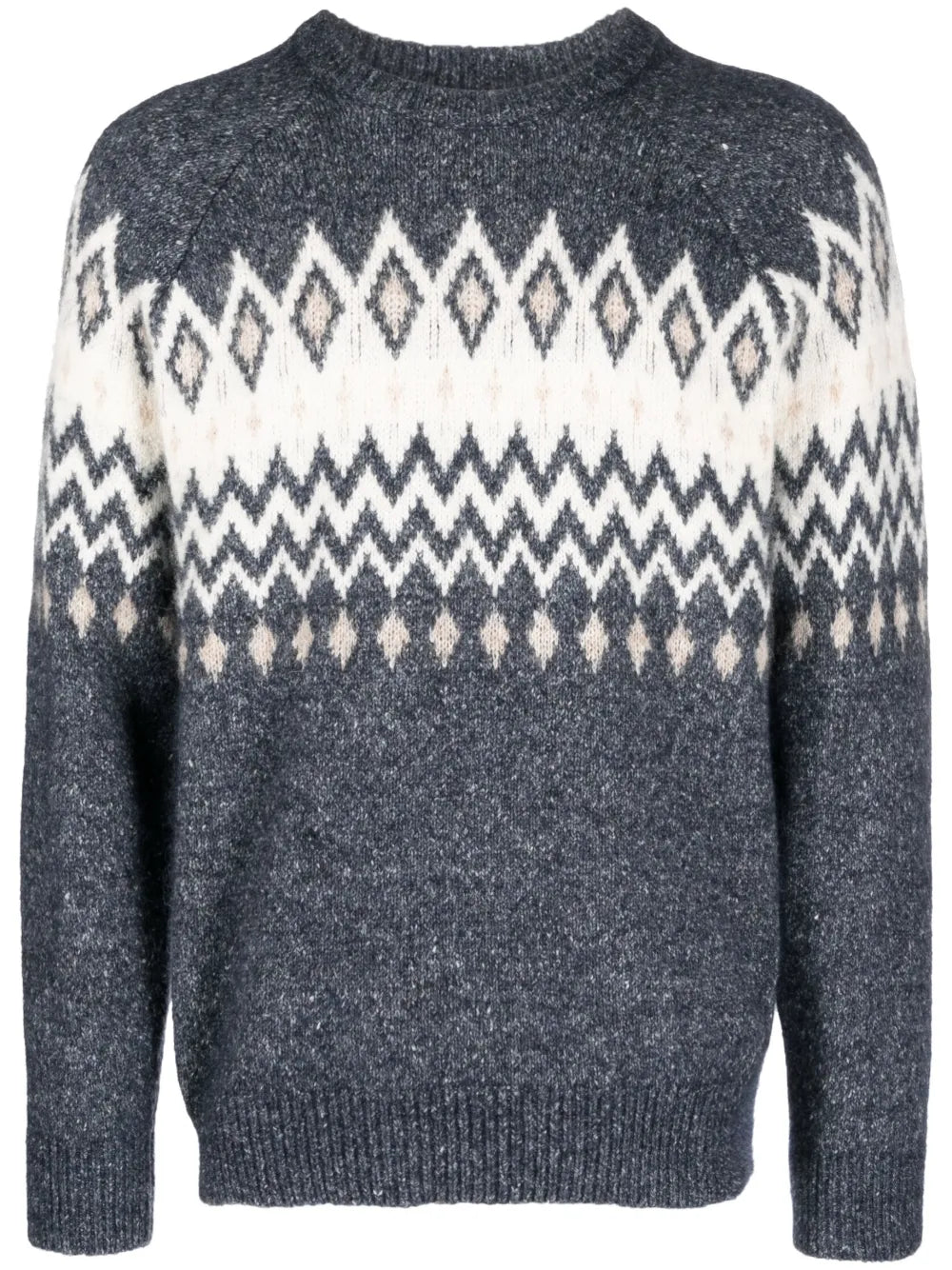 Brunello Cucinelli Argyle Check Crew Neck Jumper