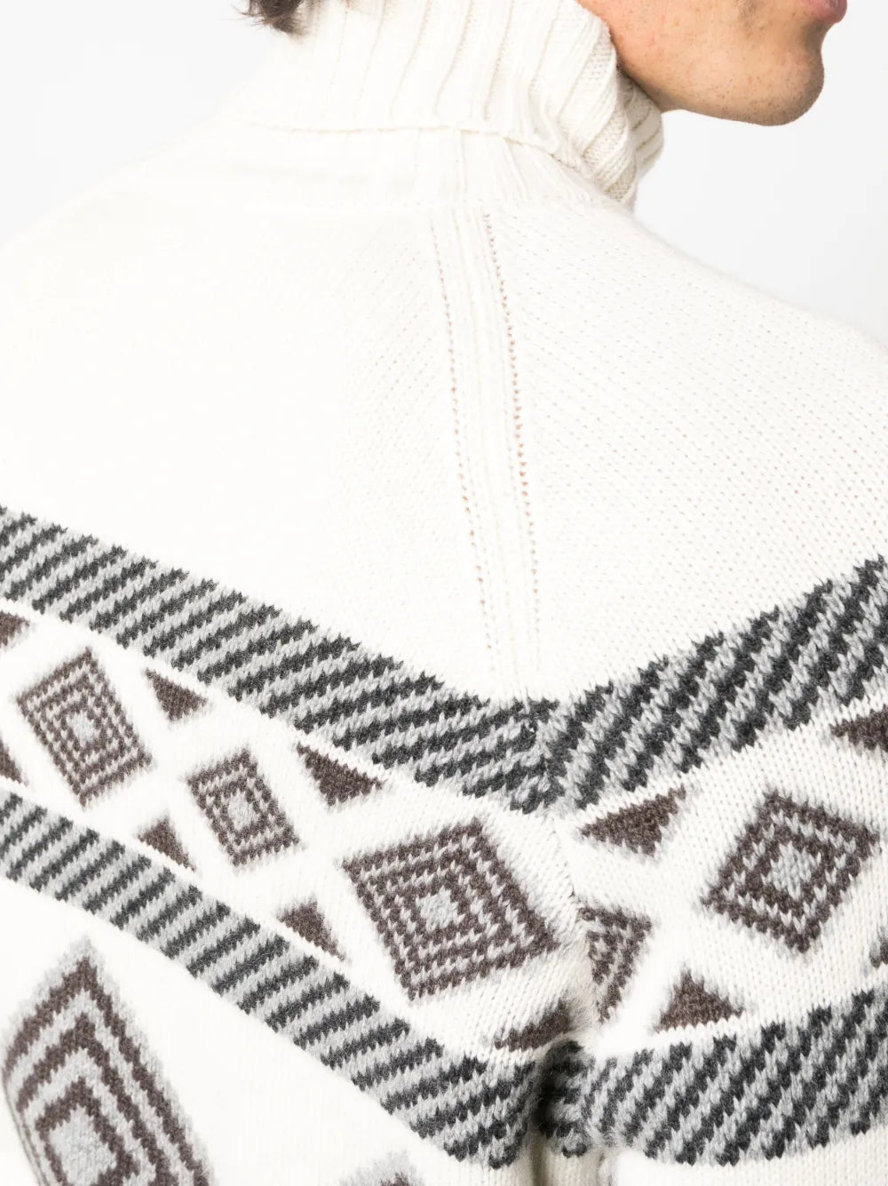 Brunello Cucinelli Brunello Cucinelli Patterned-Intarsia Cashmere Jumper