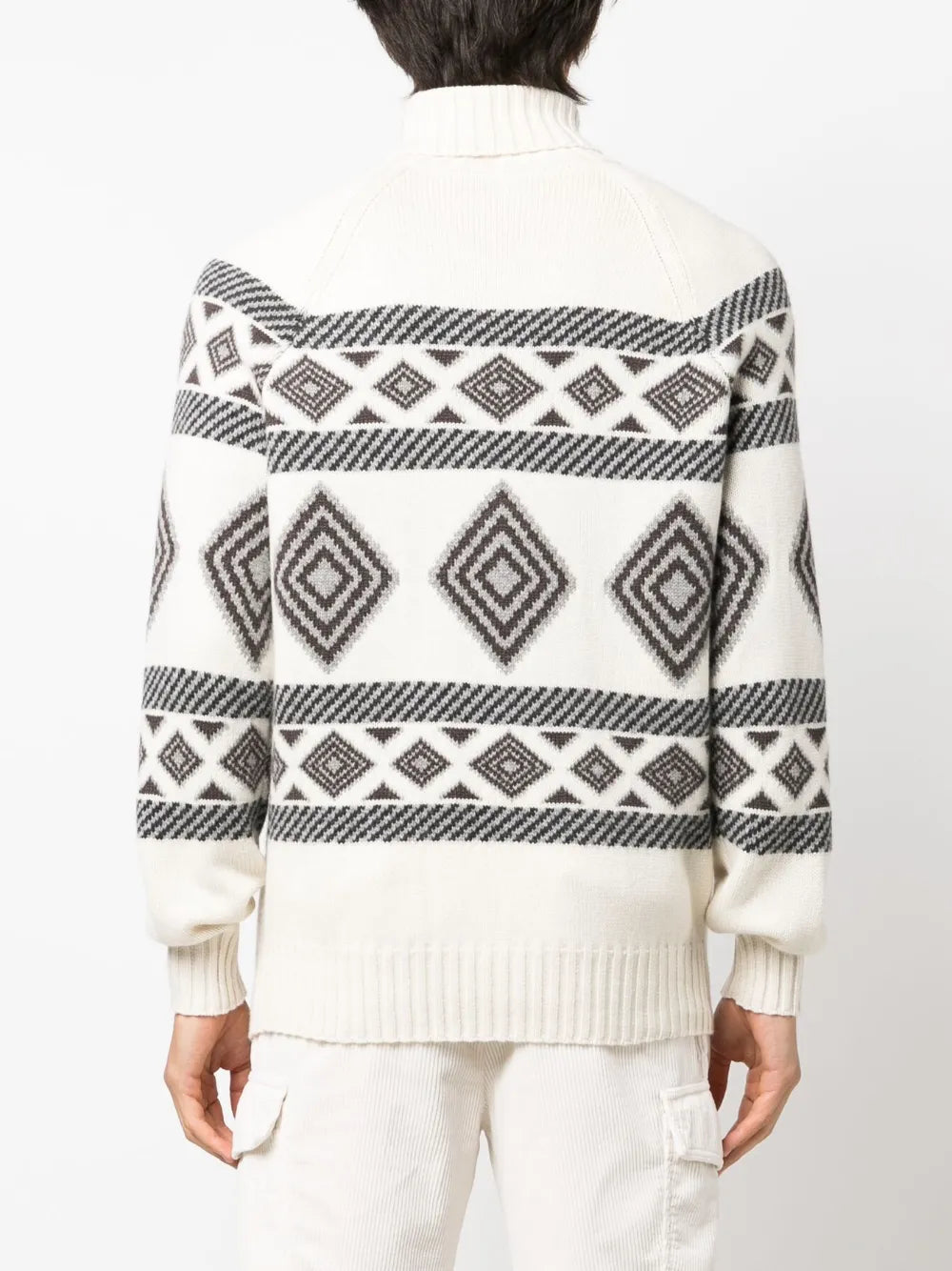 Brunello Cucinelli Brunello Cucinelli Patterned-Intarsia Cashmere Jumper