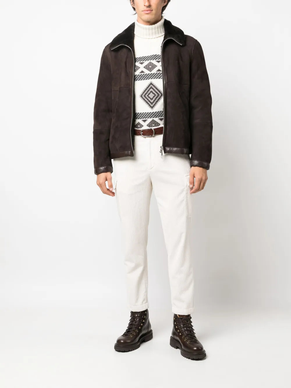 Brunello Cucinelli Brunello Cucinelli Patterned-Intarsia Cashmere Jumper