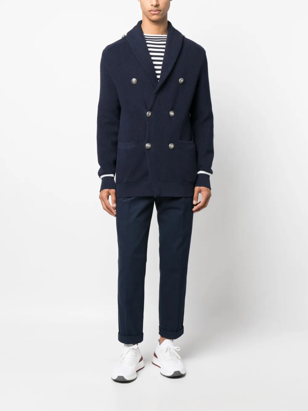 Brunello Cucinelli Double-Breasted Cotton Cardigan