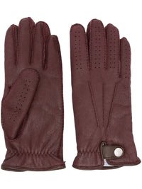 Brunello Cucinelli Perforated-Detail Leather Gloves