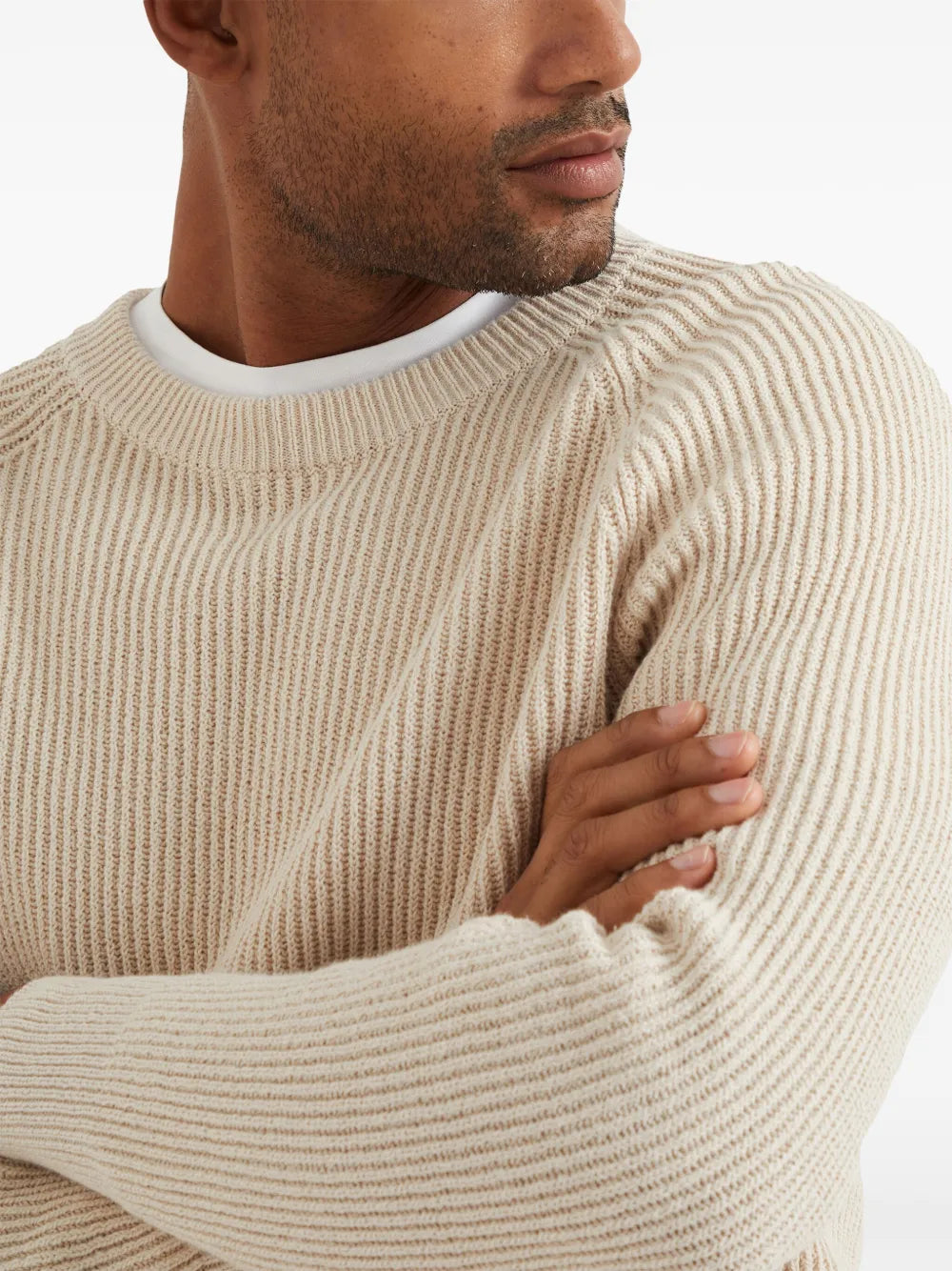Brunello Cucinelli Brunello Cucinelli Crew-Neck Ribbed-Knit Jumper
