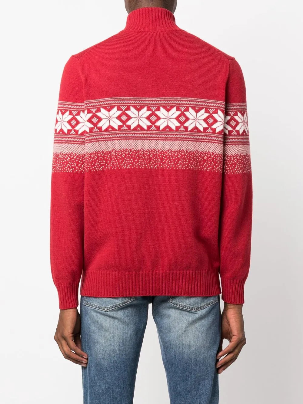Brunello Cucinelli Brunello Cucinelli Fair Isle Zip-Neck Jumper