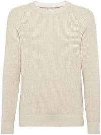 Brunello Cucinelli Brunello Cucinelli Crew-Neck Ribbed-Knit Jumper