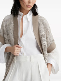 Brunello Cucinelli Brunello Cucinelli Magnolia-Embroidered Long Cardigan
