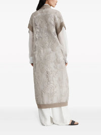 Brunello Cucinelli Brunello Cucinelli Magnolia-Embroidered Long Cardigan