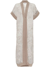 Brunello Cucinelli Brunello Cucinelli Magnolia-Embroidered Long Cardigan