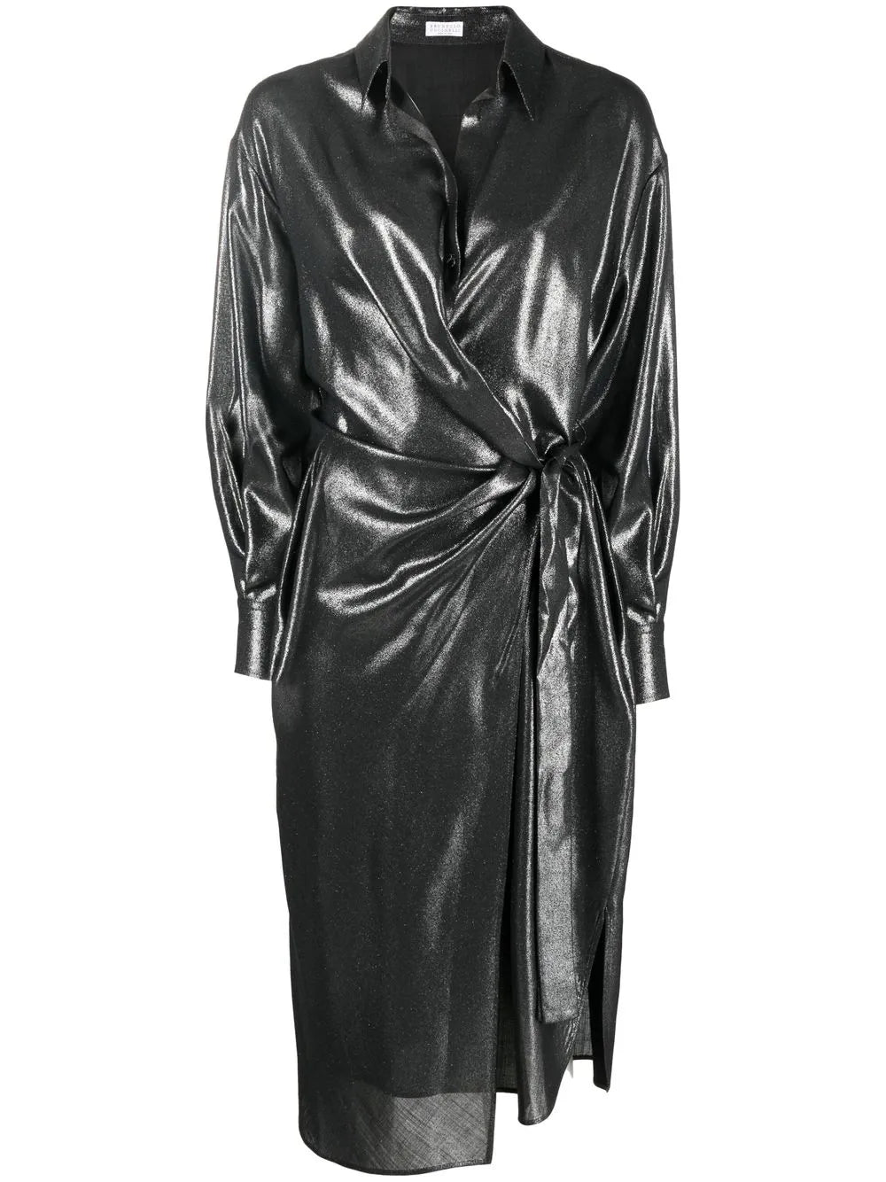 Brunello Cucinelli Brunello Cucinelli Shiny Wrap Dress
