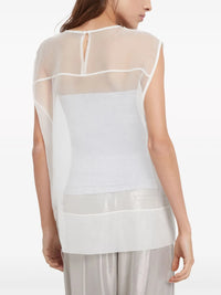 Brunello Cucinelli Brunello Cucinelli Sheer Sleeveless Blouse