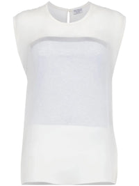 Brunello Cucinelli Brunello Cucinelli Sheer Sleeveless Blouse